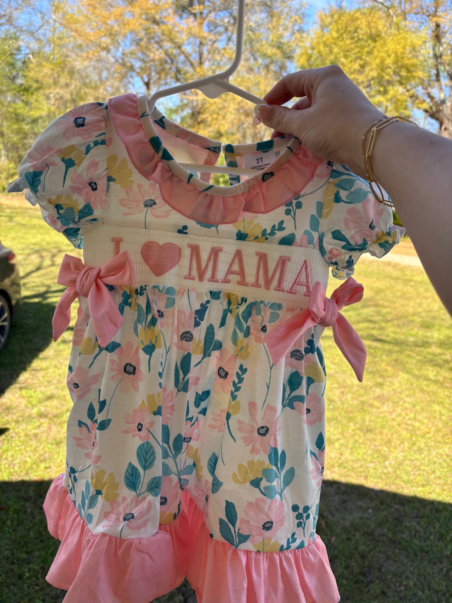 Smocked I 🩷 MAMA Dress