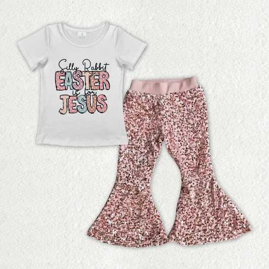 Silly Rabbit, Easter is for Jesus - Sequin Bell Set