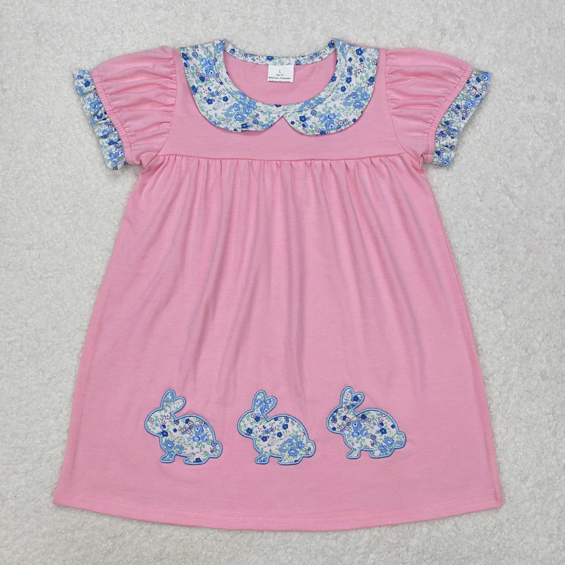 Appliqué Bunny Floral Dress