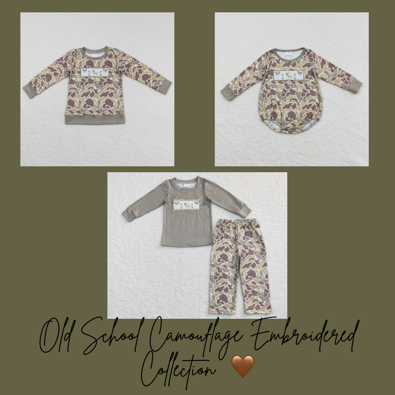 Old School Camouflage Embroidered Collection