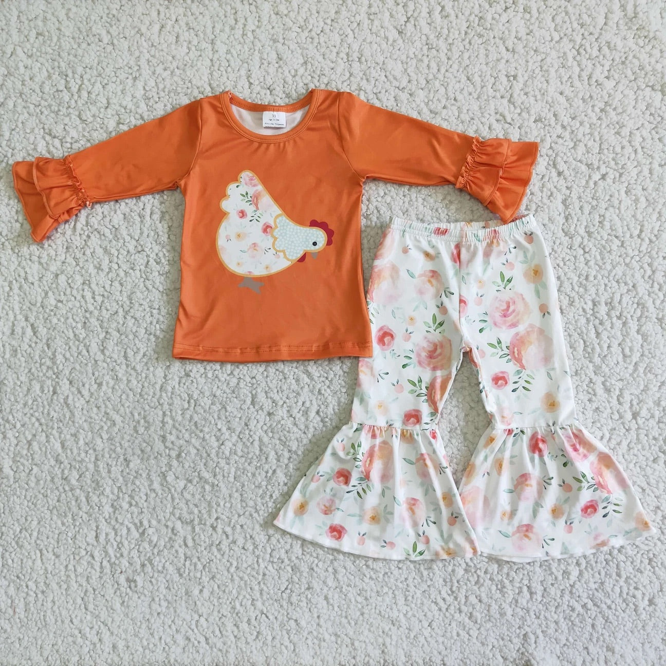 Floral Chicken Bell Set